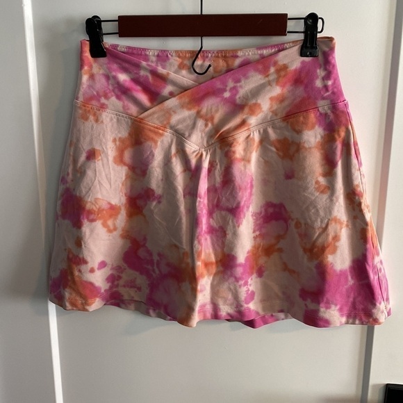 Pink Victoria's Secret Shorts Tie Dye High Waist V Crossover Skort - Picture 3 of 15